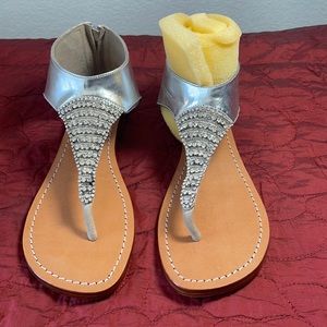 New, never used Mystique sandal with zip up back